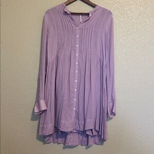 Free People Lavender/mauve Button-Down Dress